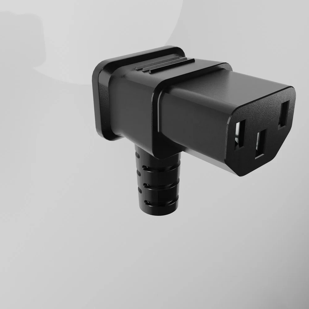 Iec Connector Type C14 - Strain Relief On Top