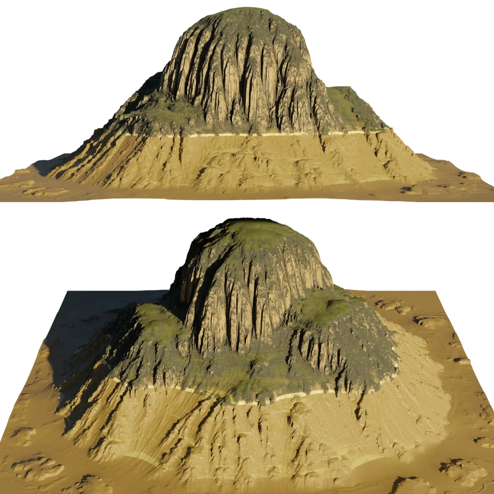 Island Cracks Mountains