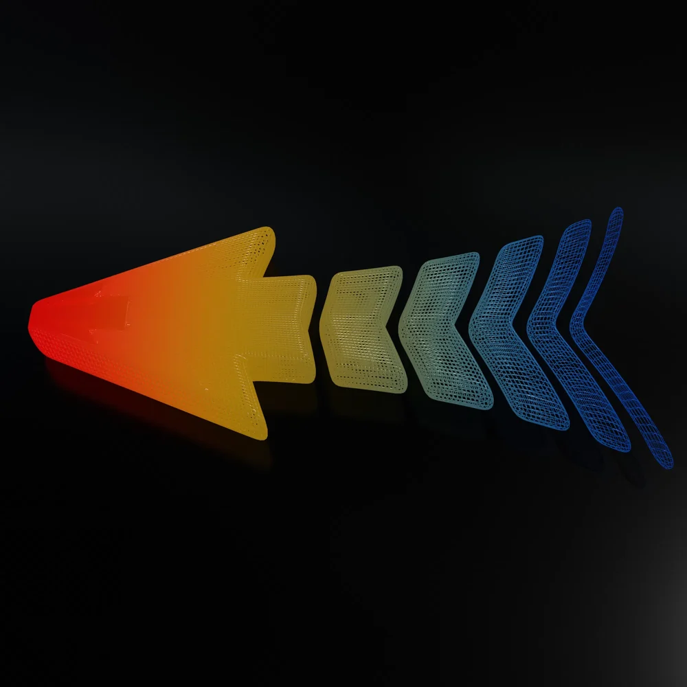 Colorful Glowing Arrow 07