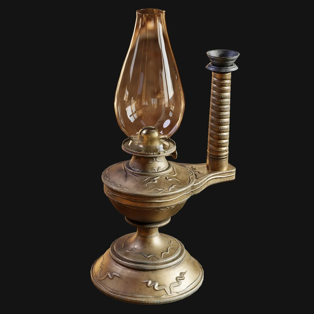Asymmetric Kerosene Lamp Ornate