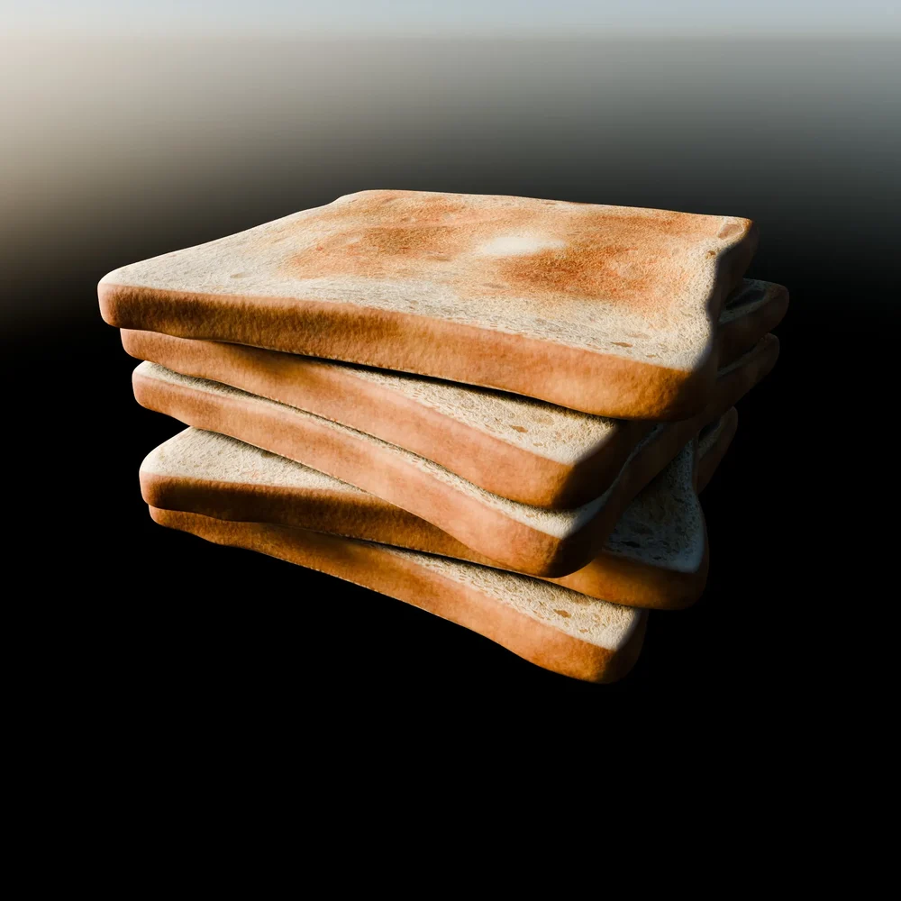 Stack Of Slices Of Toasted Bread