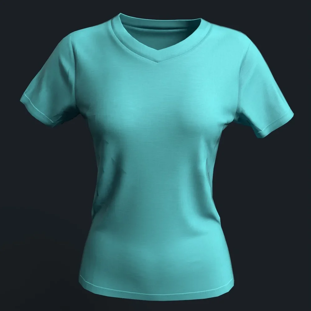 Teal Women's V-Neck Shirt