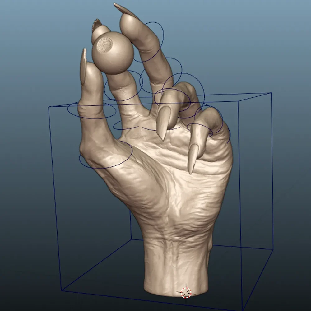 Old Hand - Rigged - 3d Printing