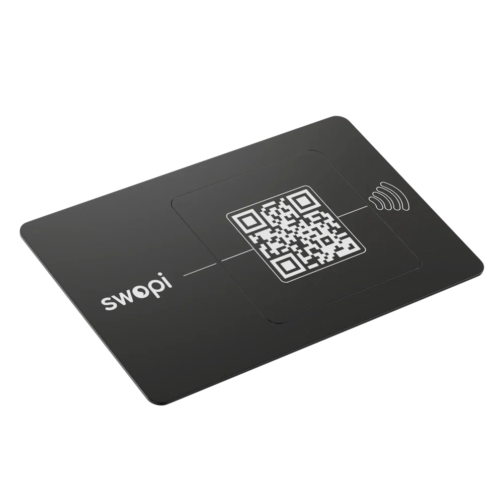 Card With Nfc Chip And Qr Code