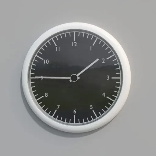 Black and white wall clock 88e84fa2-da38-4919-9def-93708b9aa7e9