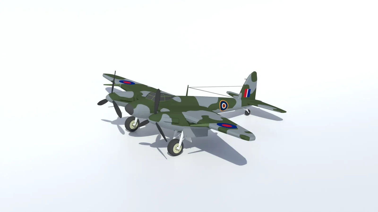 Low Poly De Havilland Dh 98 Mosquito