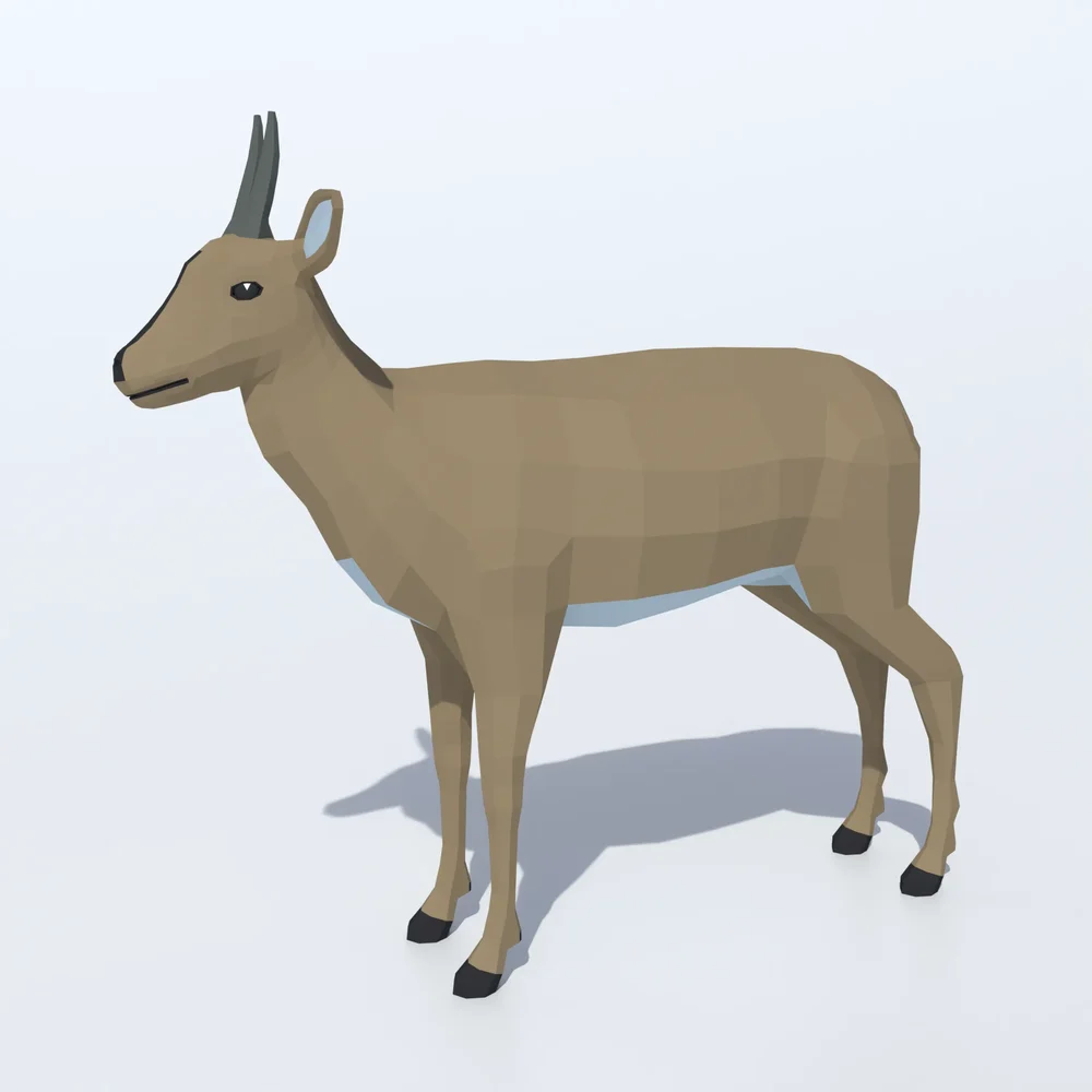 Low Poly Duiker Antelope