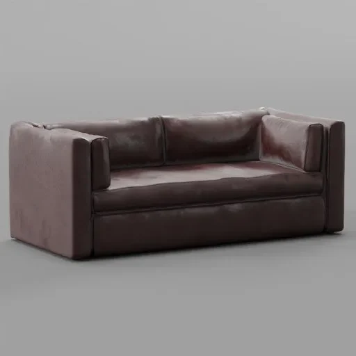 Red Leather Sofa