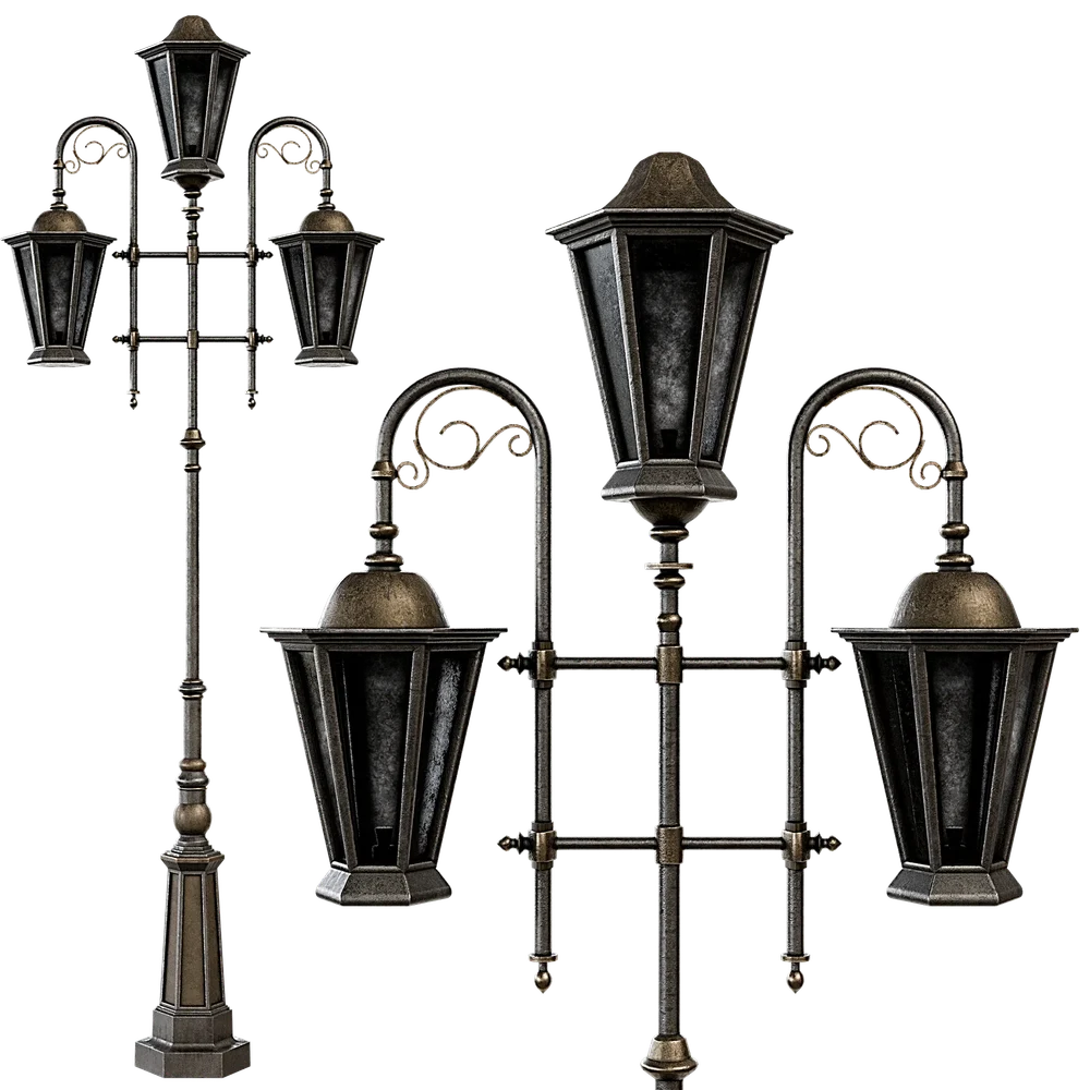 Three-Headed Street Lantern