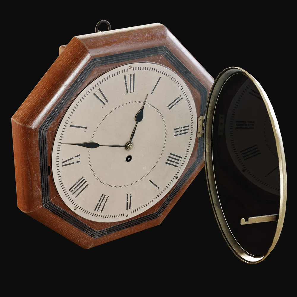 Victorian Octagonal Wall Clock