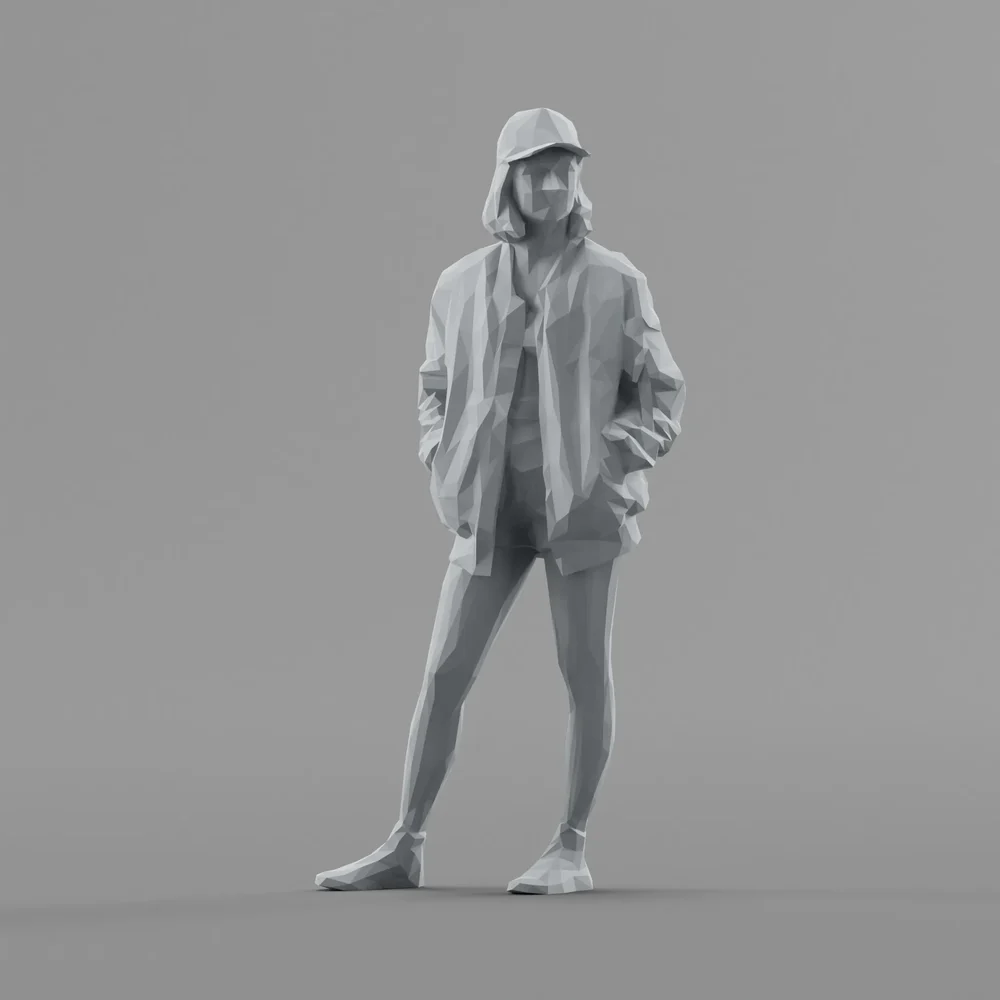 Lowpoly Female Standing