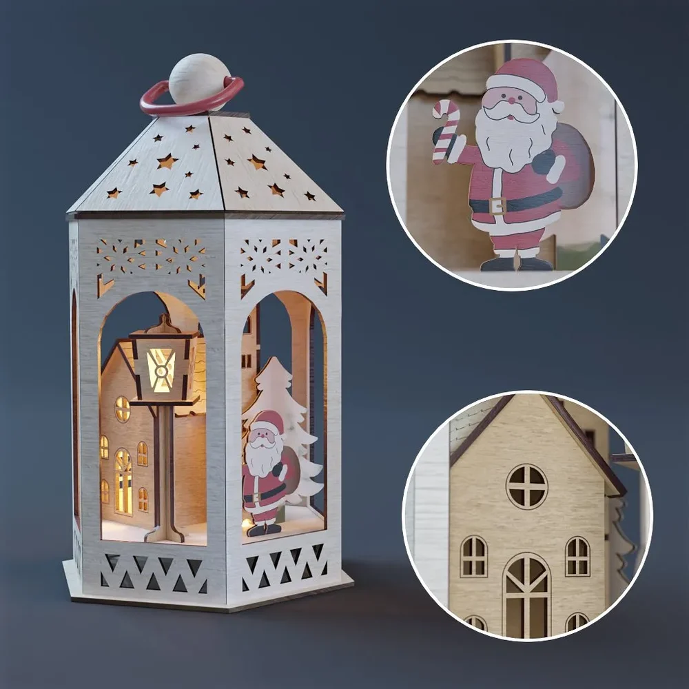 Wooden Led Lantern