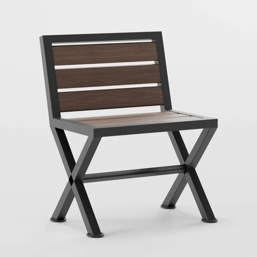 Single-Seat Bench With Backrest