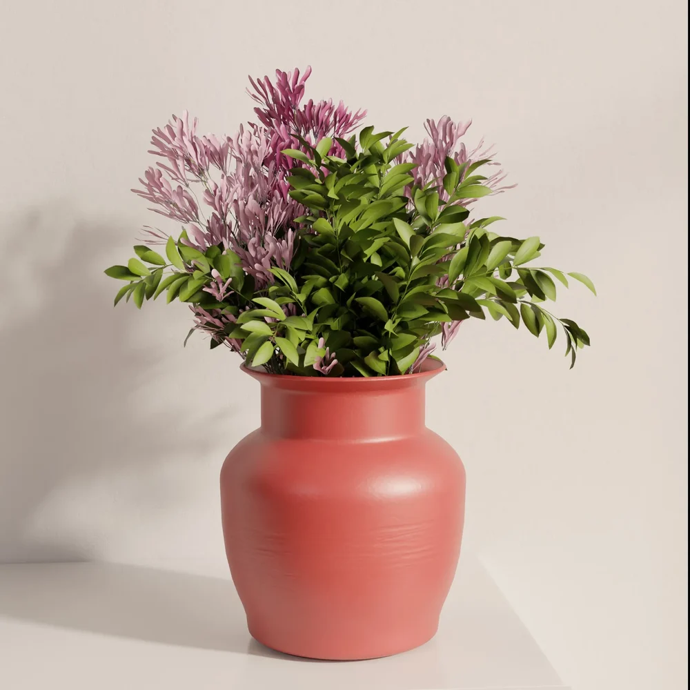 Pink Wild Blossom Ceramic Vase