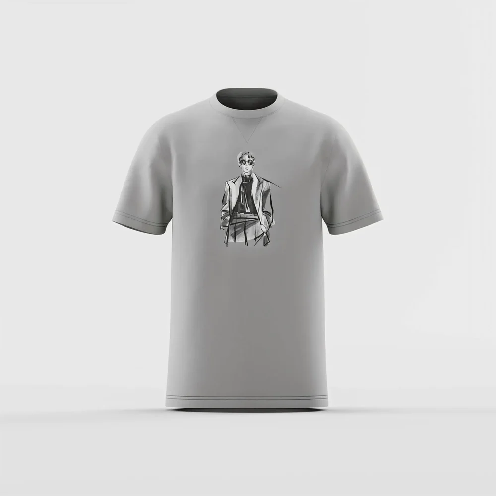 Sketch Art Man In Suit T-Shirt