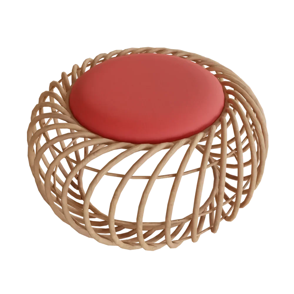 Rattan Nest Stool / Pouf