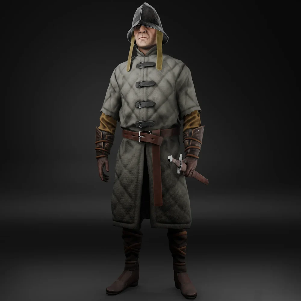 Medieval Soldier Sword -Rigged
