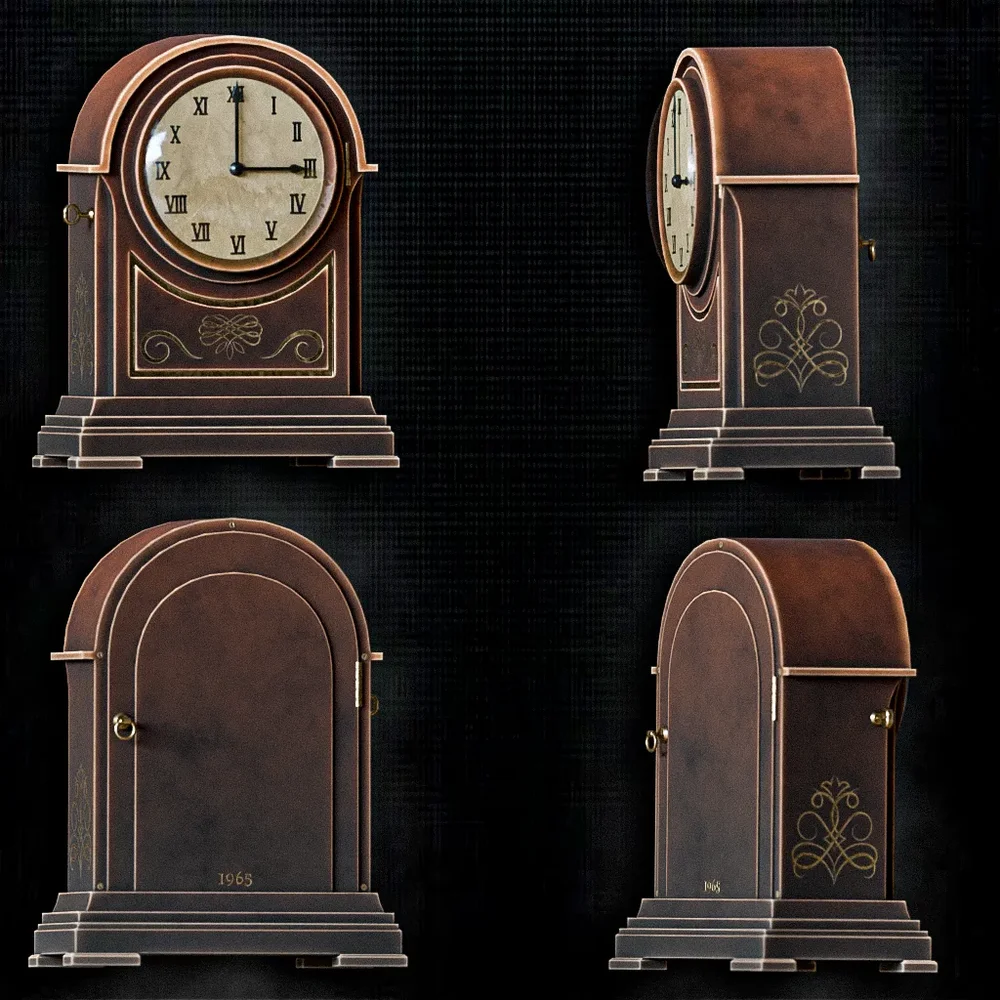 Vintage Wooden Mantel Clock