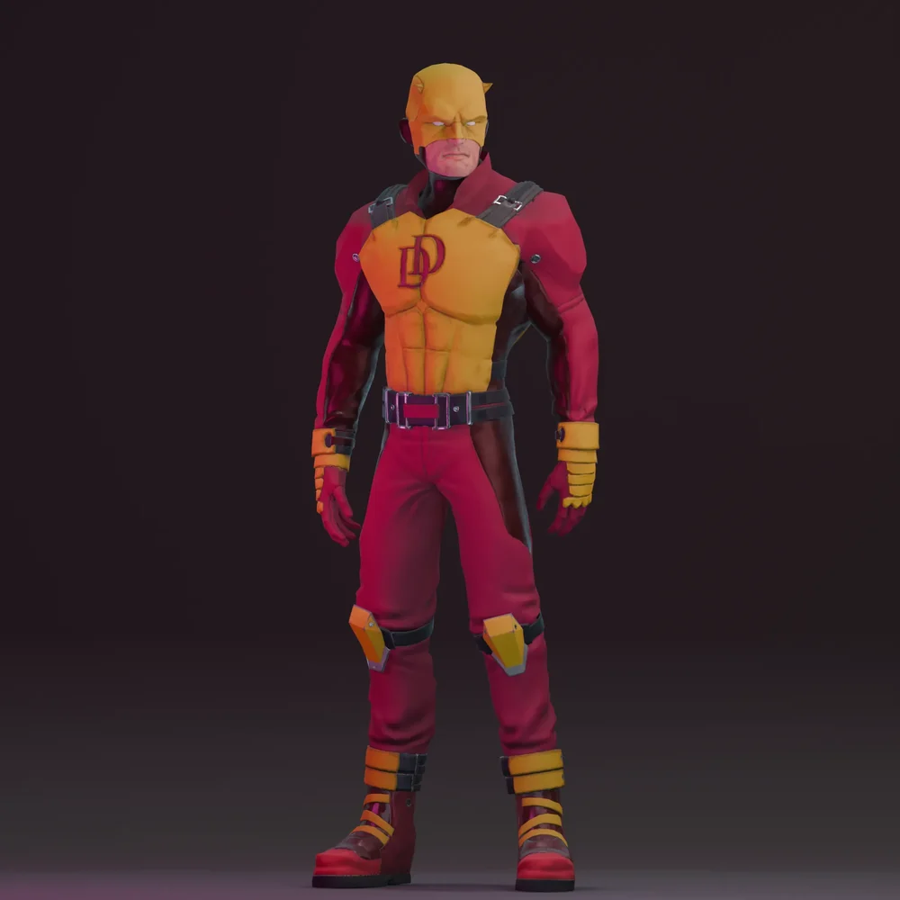 Daredevil V4- Rigged - Lowpoly