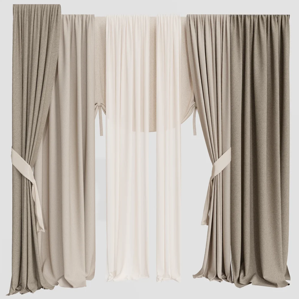 Gd Silk And Cotton Curtain