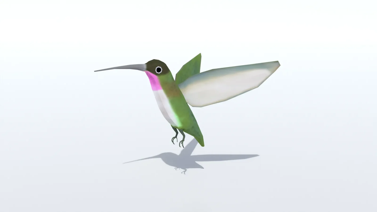 Low Poly Hummingbird