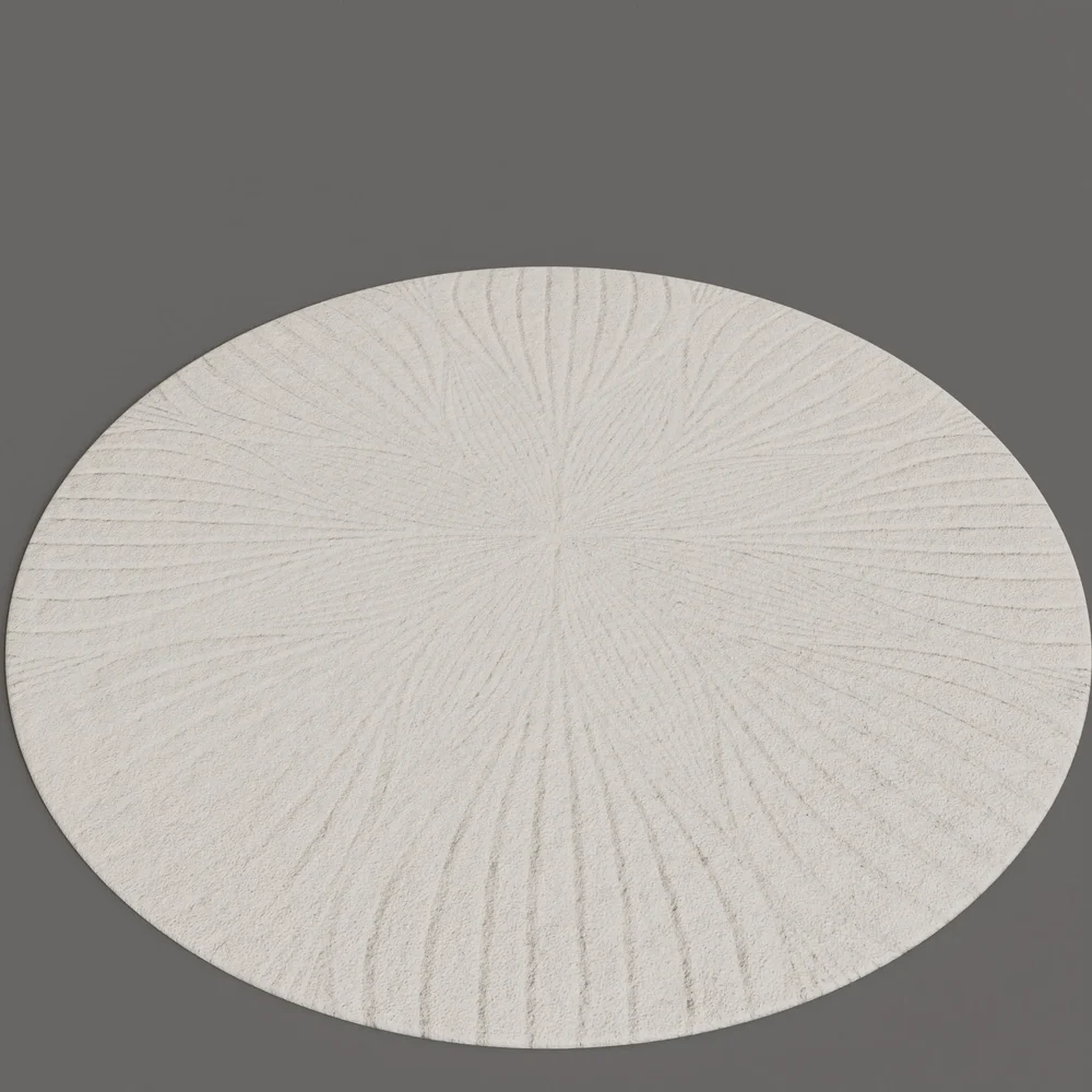 Round Embossed Flower Carpet