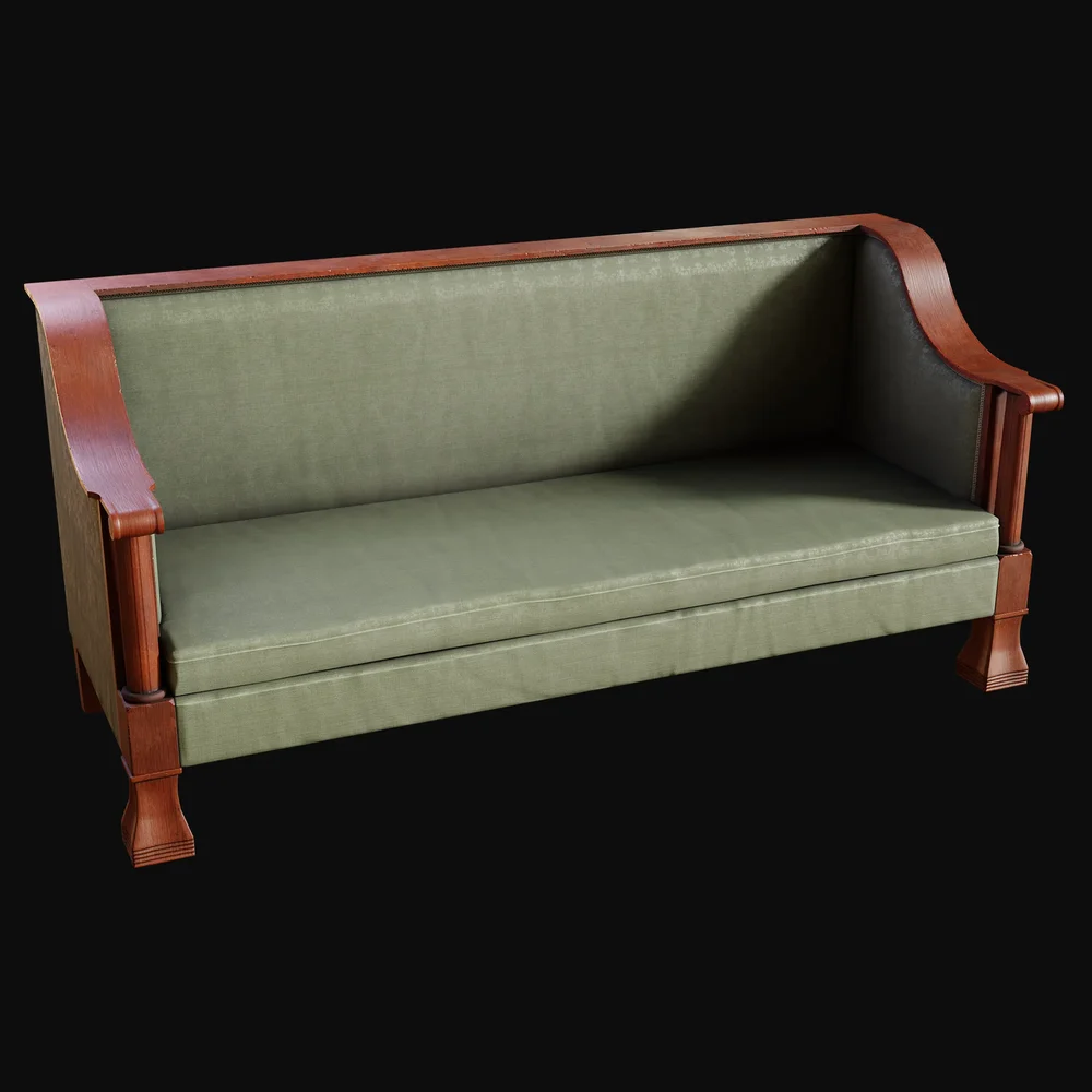 1920 Empire-Revival Box Sofa
