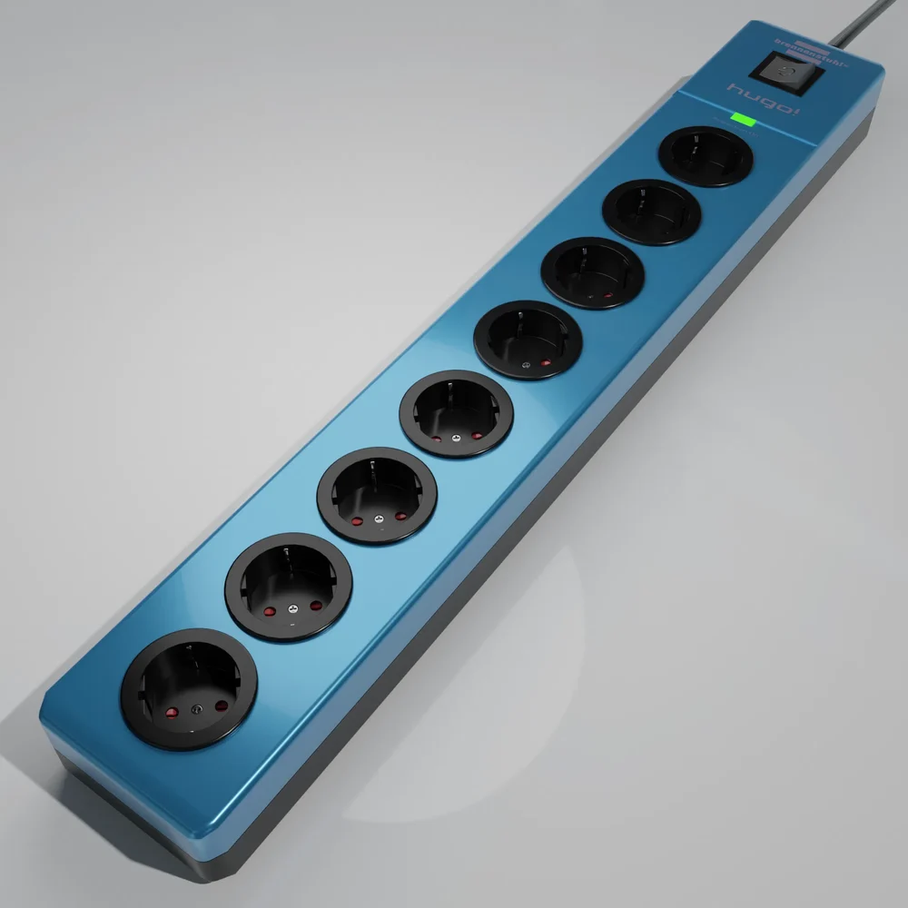 Brennenstuhl Hugo! 8-Way Socket Strip Blue