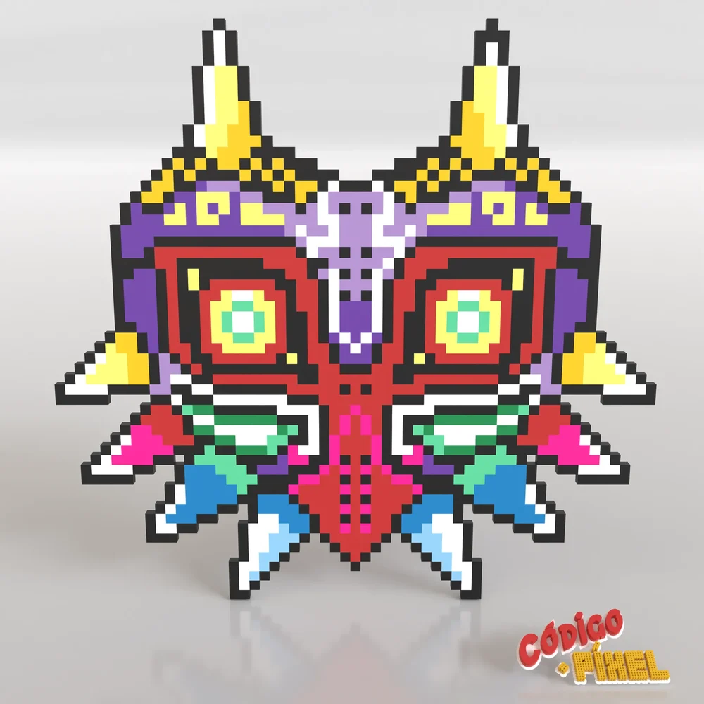 Loz001 - Legend Of Zelda Majoras Mask Pixel / Voxel Art