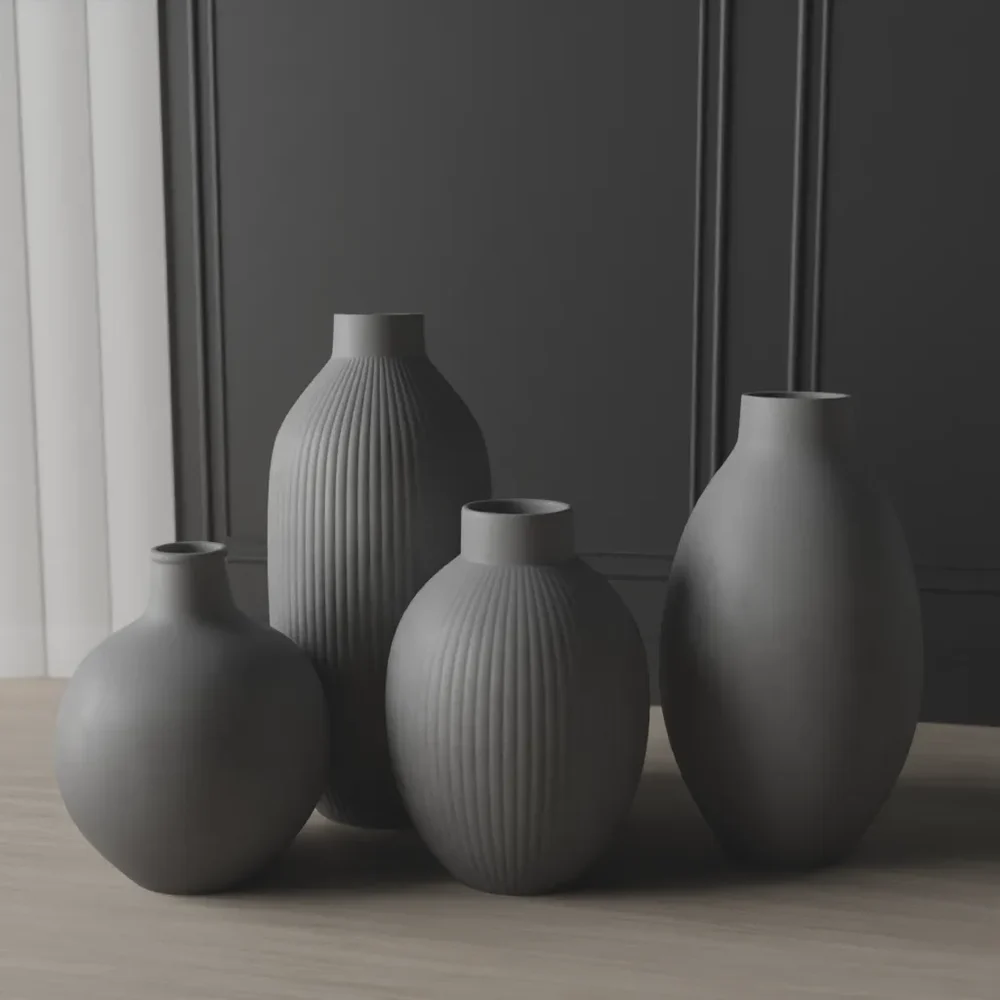 Grey Vase Set