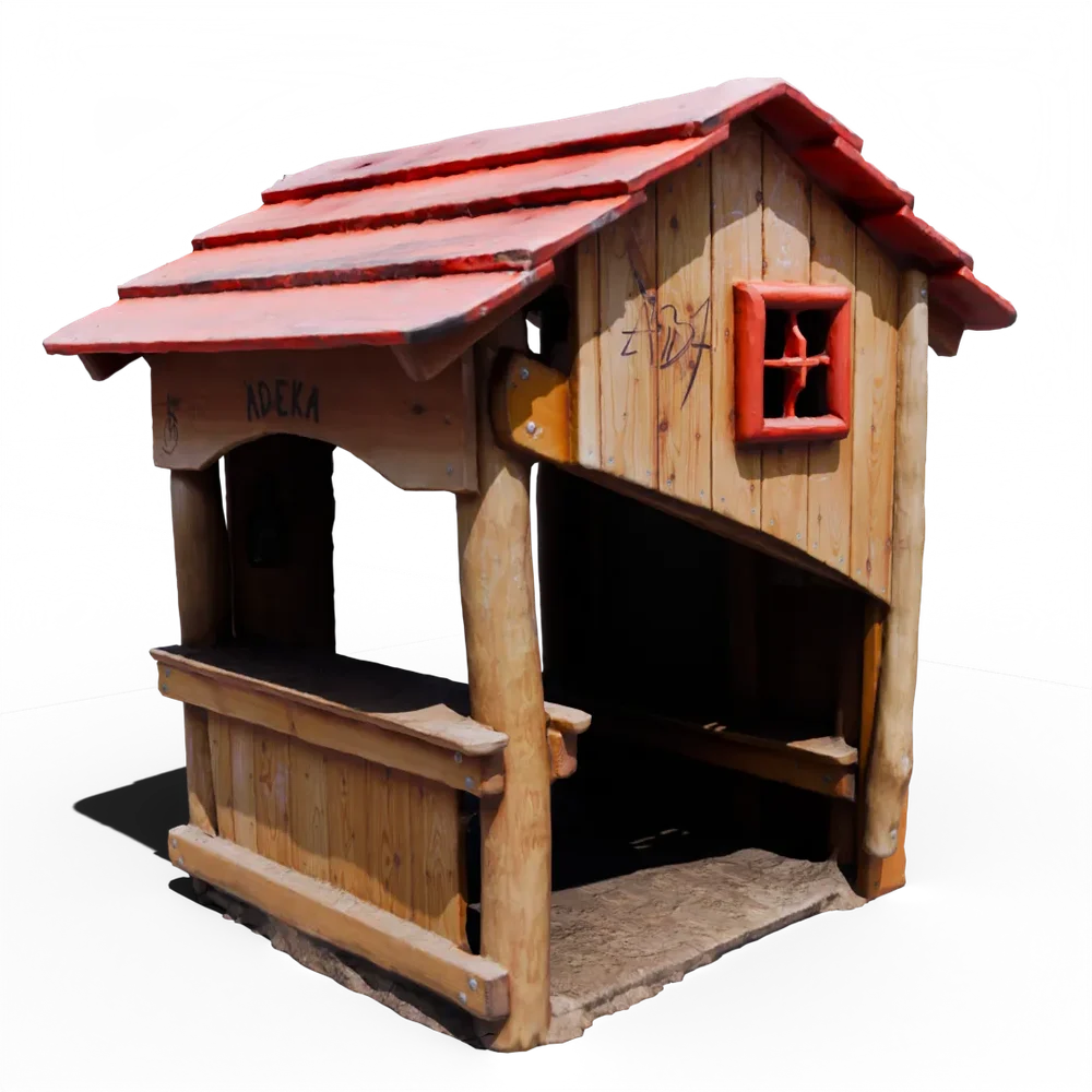 Playground House With Red Roof