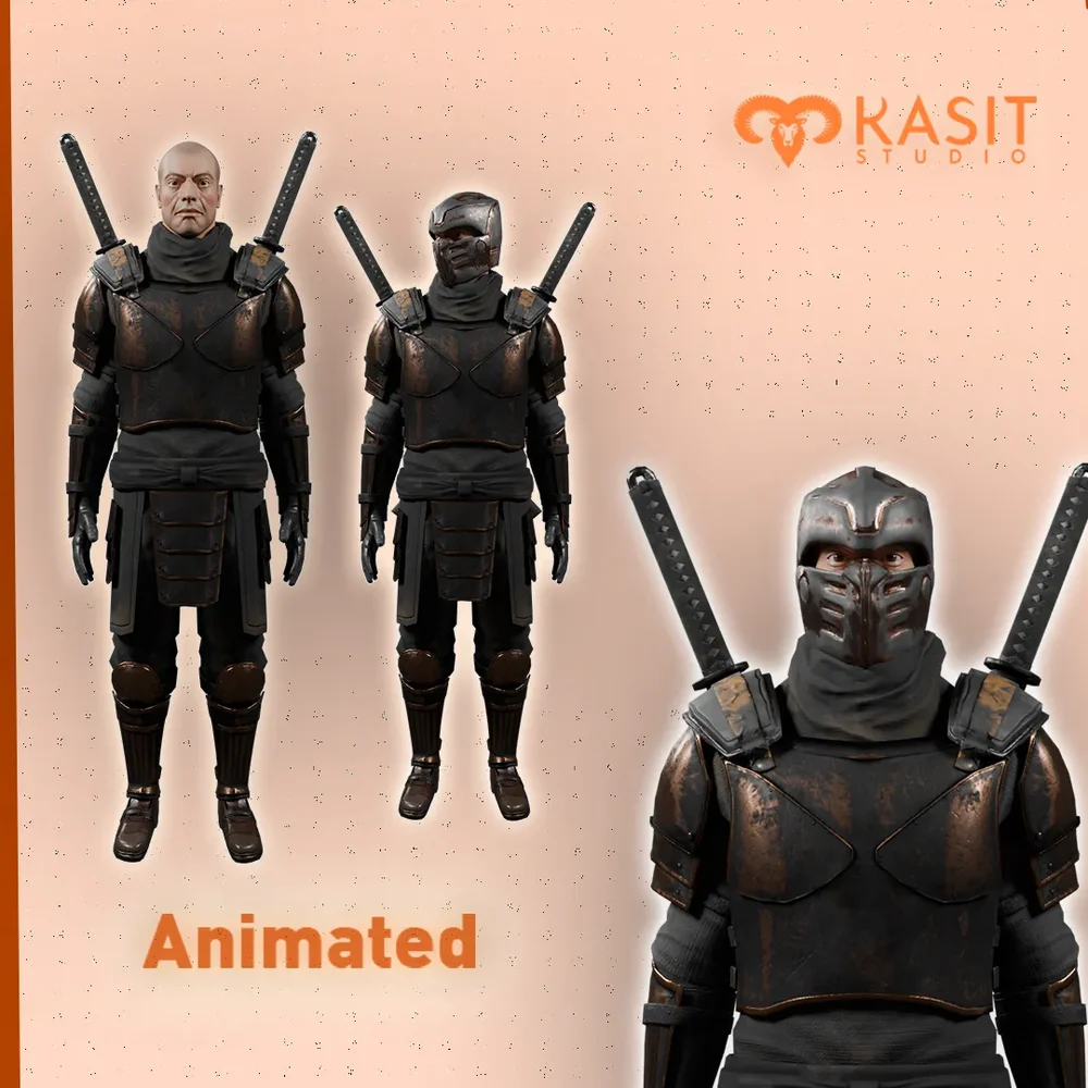 Orange Ninja Animated