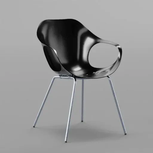 Plastic Pvc Chair Black
