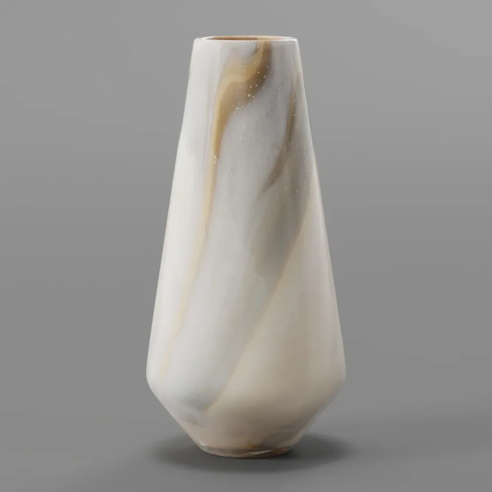 Amber Swirl Modern Glass Vase