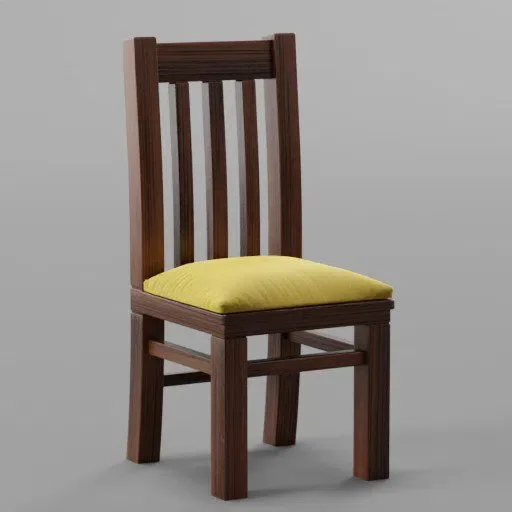 African Chair Dark With Cushion