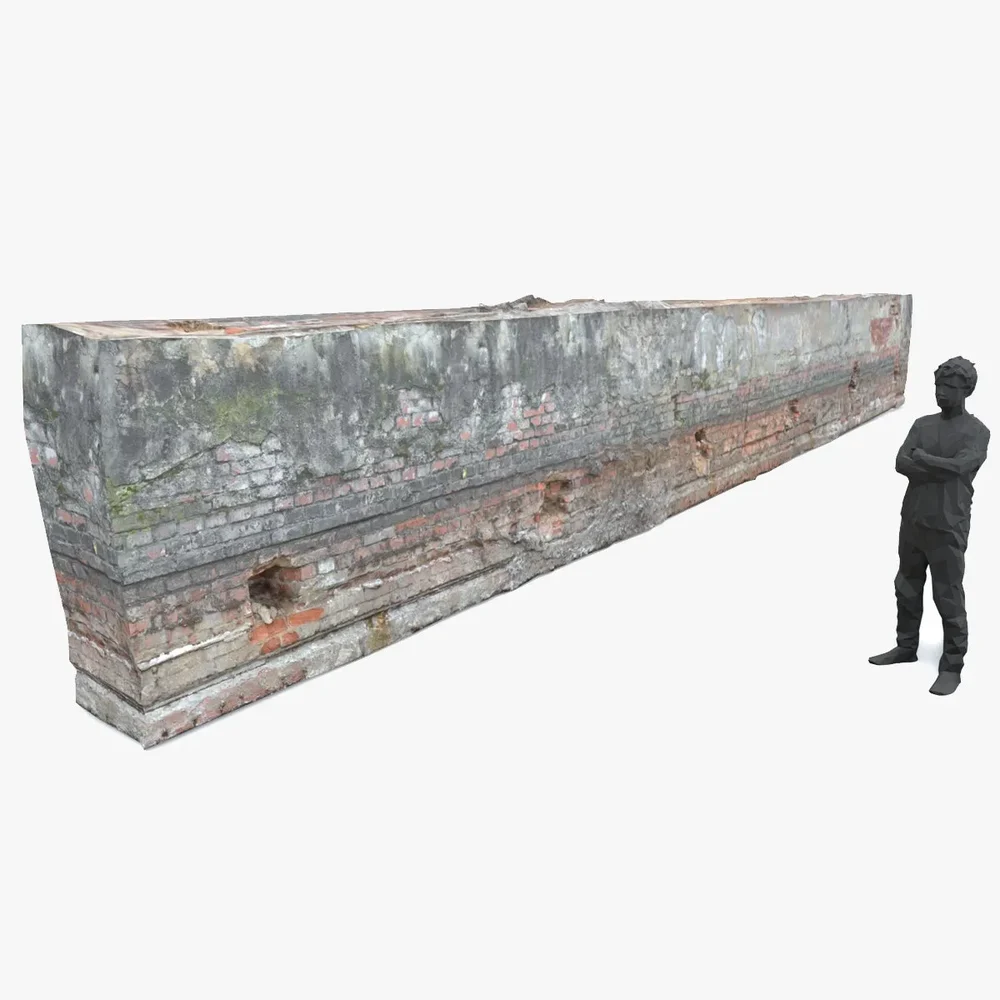 Pillar Wall Ruin Modern 1