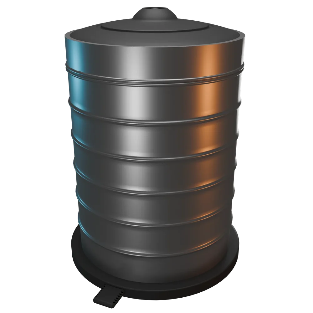 Metal Trash Bin