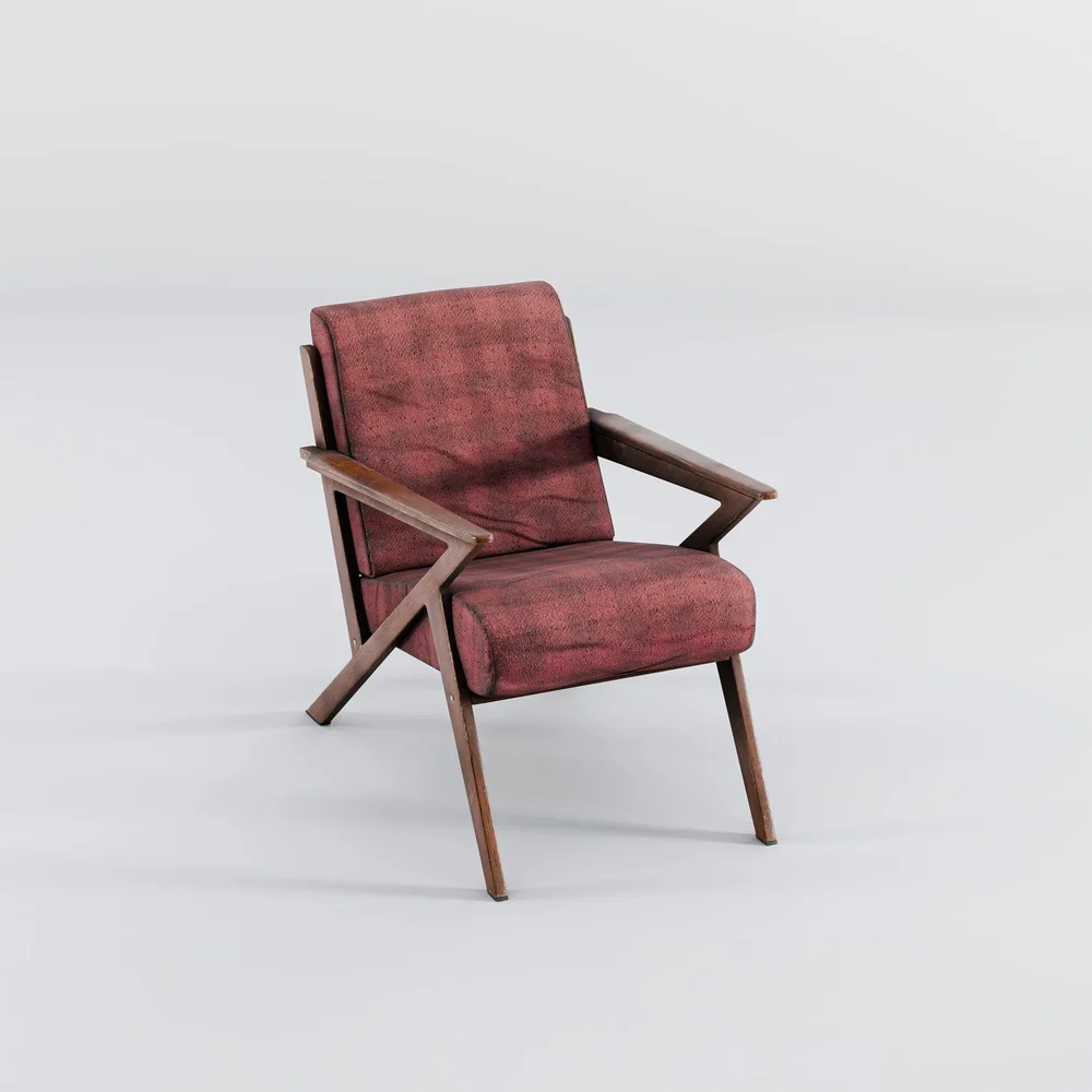 Vintage Armchair Battle Scared