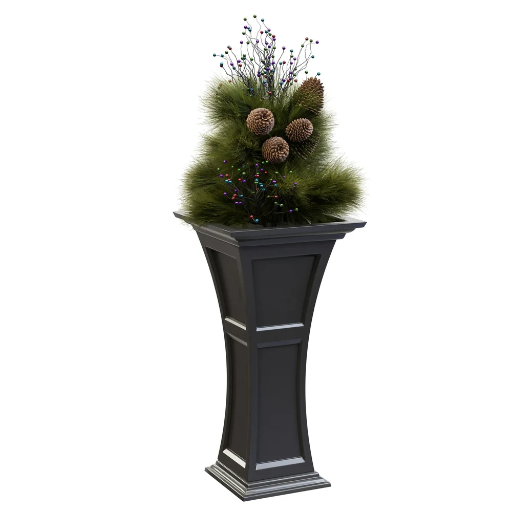 Holiday Urn Planter With Pine
