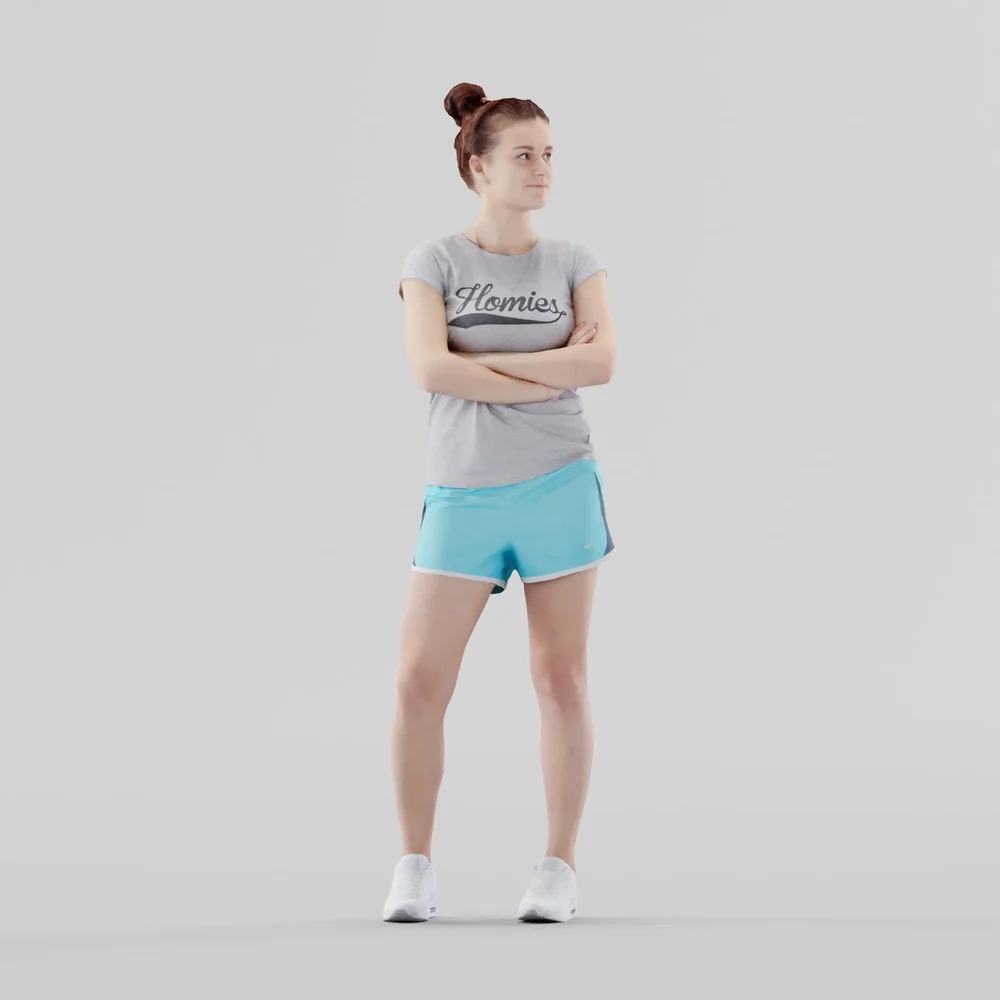 Girl In Sportswear Standing