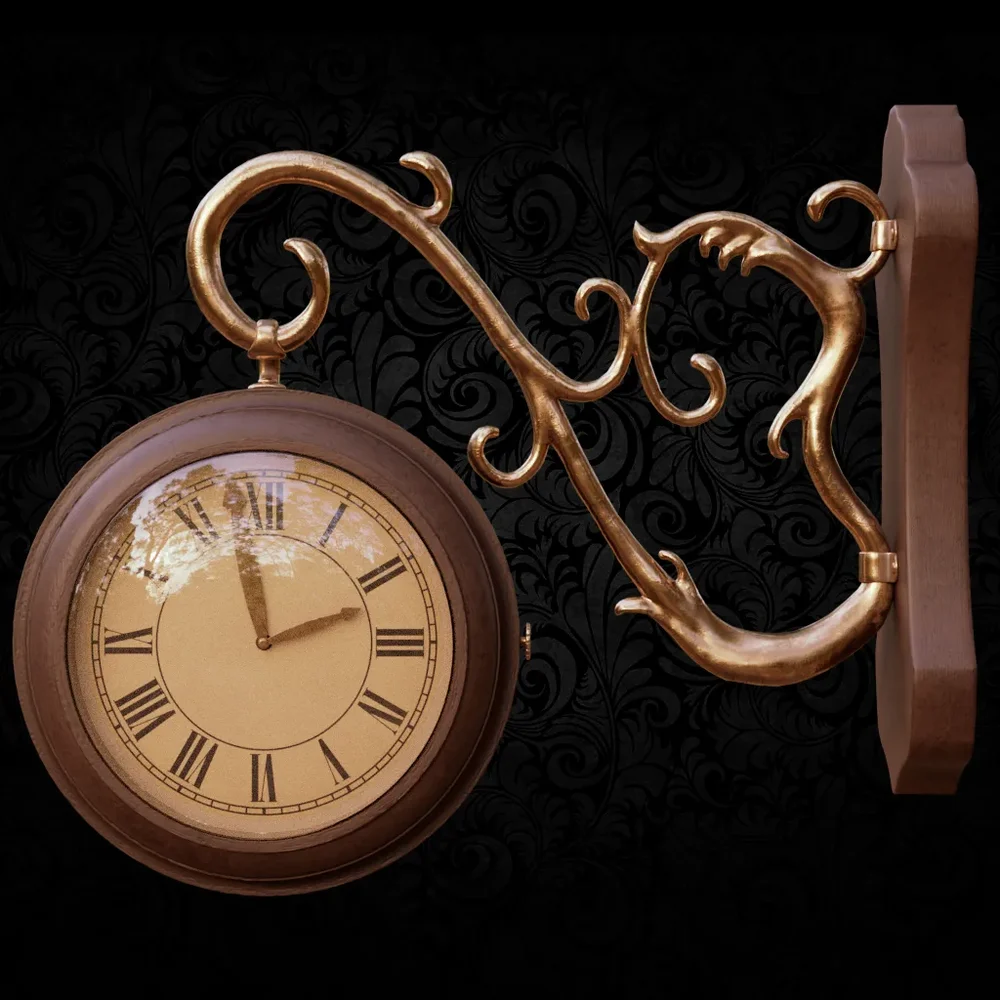 Wall Clock On A Hook
