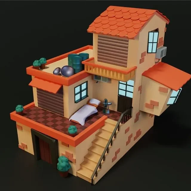 Stylized Cartoon Home