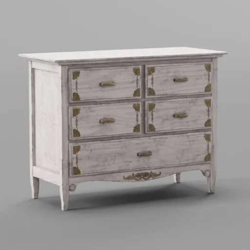Used White Ornament Locker