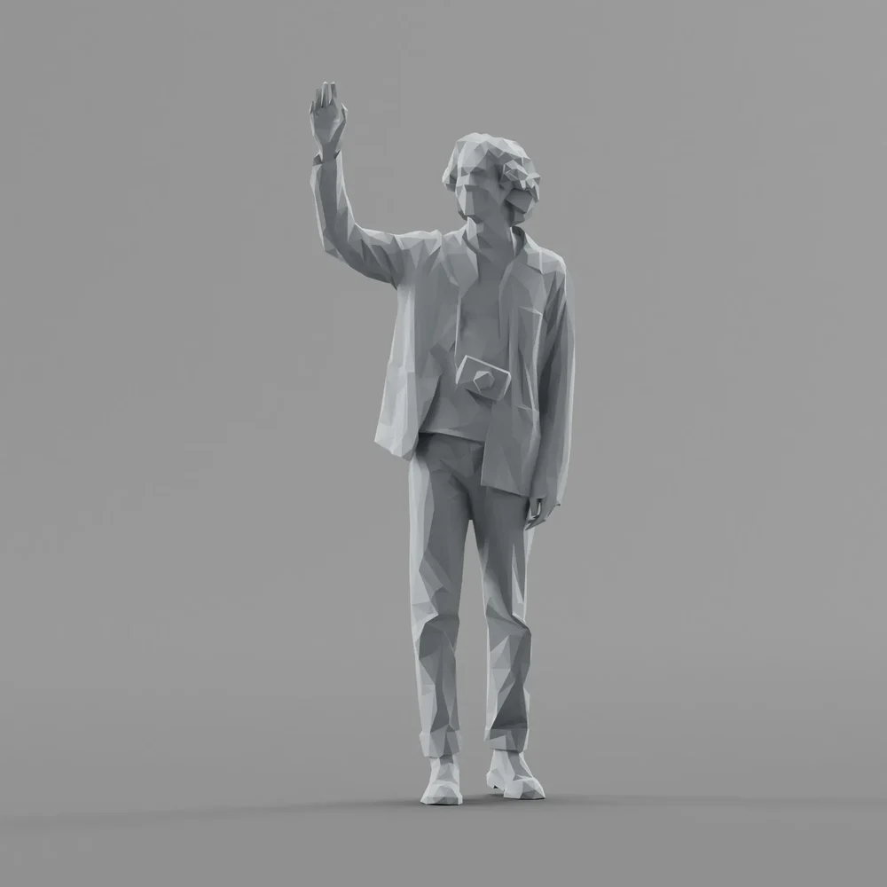 Lowpoly Male Greets