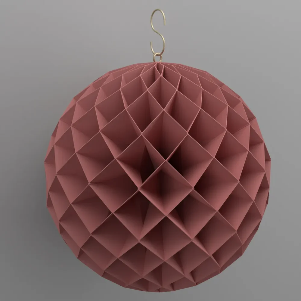 Christmas Origami Deco Circle Ornament
