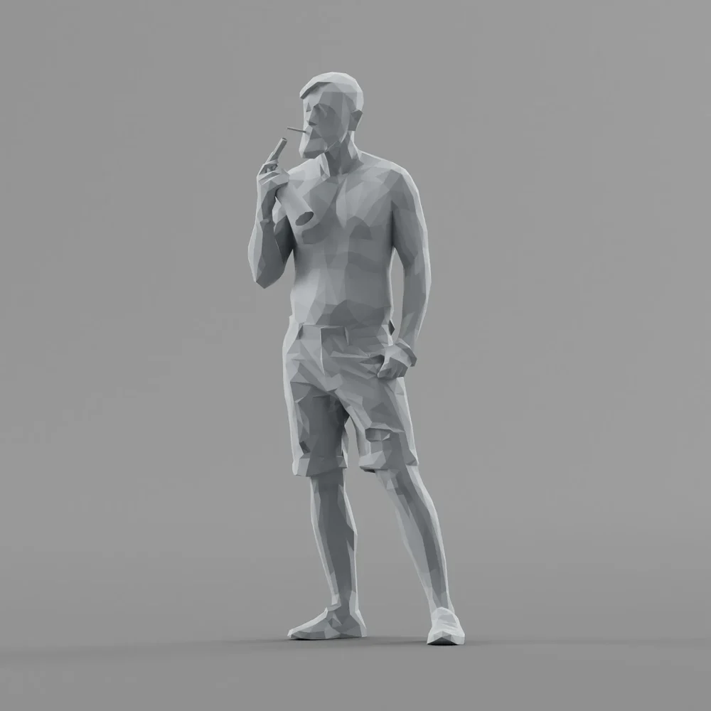 Smoking Lowpoly Guy