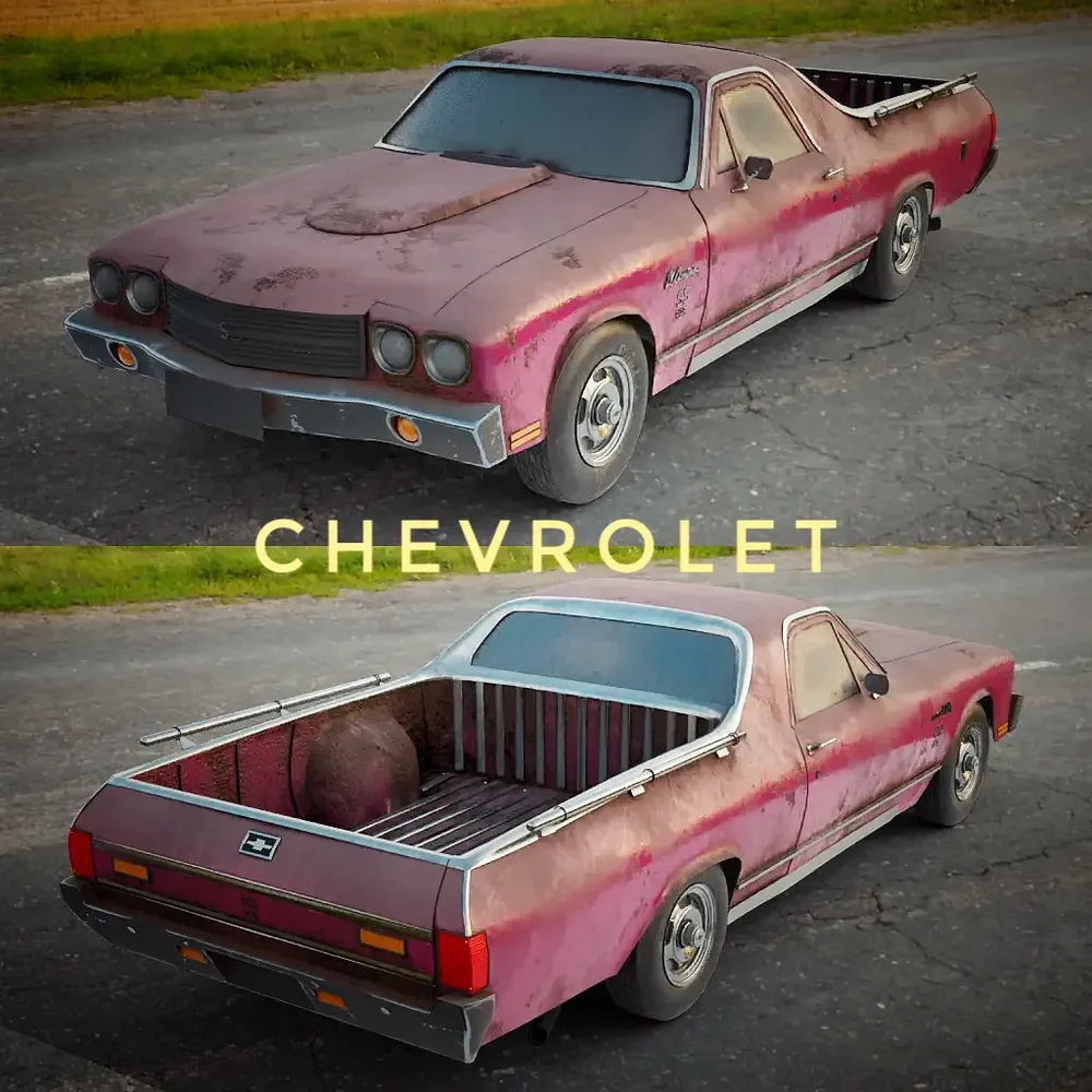 Old Car . Chevrolet Ei Camino Ss 396