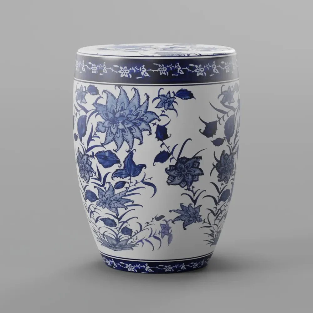 Waubun Ceramic Accent Stool