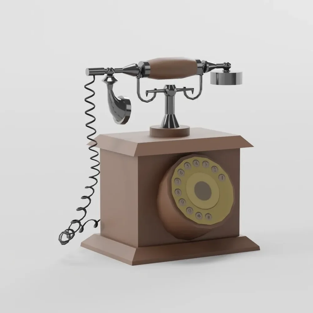 Old Telephone - Lowpoly