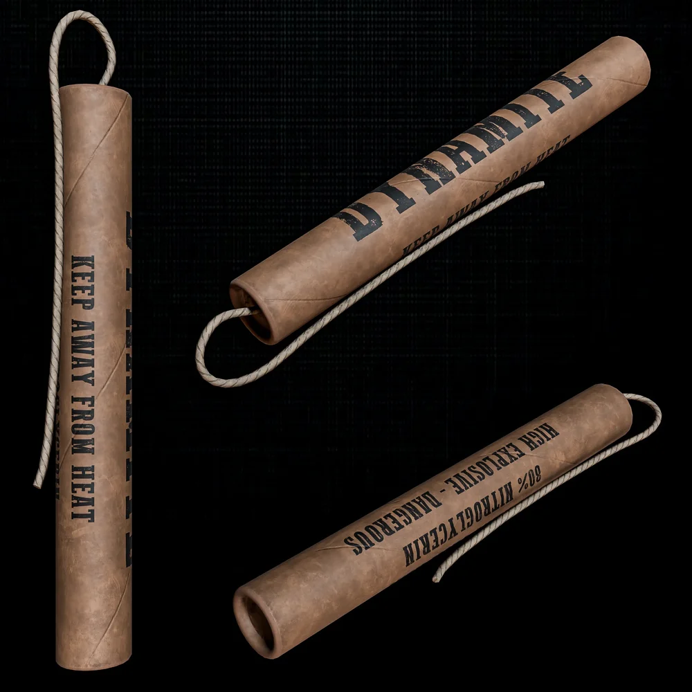 Dynamite Stick (Low Poly)